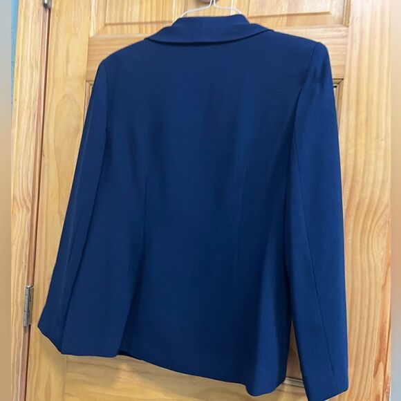 Bob Mackie size 10 deep navy blazer with shoulder pads - Picture 2 of 6